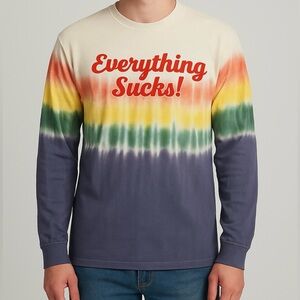 JV by Jac Vanek Everything Sucks Long Sleeve T-Shirt Size M